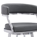 Saturn - Counter Height Bar Stool - Brushed Stainless Steel