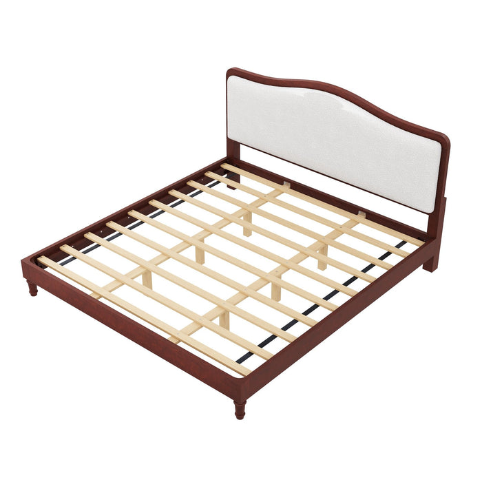 Platform Bed With Upholstered Headboard