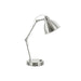 Lighting, Table Lamp, USB Port Included, Nickel Metal, Nickel Shade, Modern - Silver