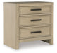 Calmoro - Three Drawer Night Stand - Gray