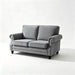 Loveseat Sofa With Nailhead Detail & Turned Legs, 2 Seater Upholstered Couch
