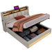 Platform Bed With Hydraulic Storage, LED Lighting & Charging Station