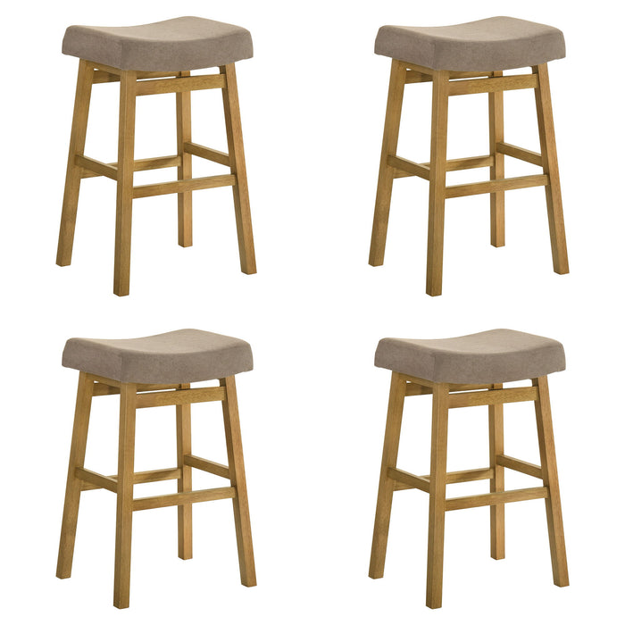 Lenon - Modern Farmhouse Wood Bar Height Kitchen Bar Stool
