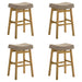 Lenon - Modern Farmhouse Wood Bar Height Kitchen Bar Stool