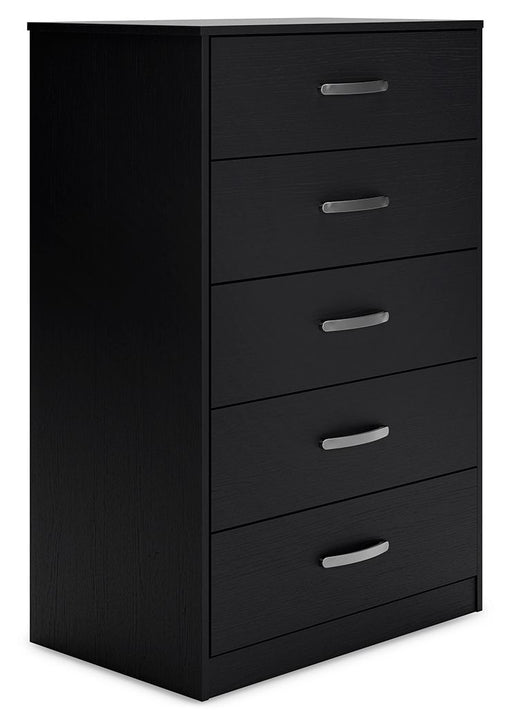 Finch - Black - Five Drawer Chest - 46" Height Sacramento Furniture Store Furniture store in Sacramento