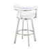 Nolagam - Swivel Bar Stool - Brushed Stainless Steel