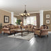 Chateau De Ville - Loveseat With 3 Pillows (Same Lv01589) - Fabric & Espresso