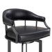 Pharaoh - Swivel Faux Leather Bar Stool - Mineral Finish