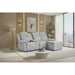 Ian - Power Reclining Chaise With LED Lighting, Pushback Design - Gray