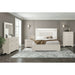 Ciara - King 5 Piece Bedroom Set With LED Lighting, Clean Lines And Upholstered Mirror - Beige