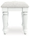 Kozlani - 3 Pc. - Vanity, Mirror And Stool - White