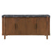 Estella - Server With Marble Top - Black Natural Marble Top & Walnut