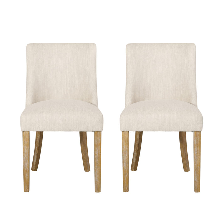 Classic Fabric Dining Chair (Set of 2) - Beige