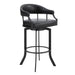 Pharaoh - Swivel Powder Coated And Faux Leather Metal Bar Stool