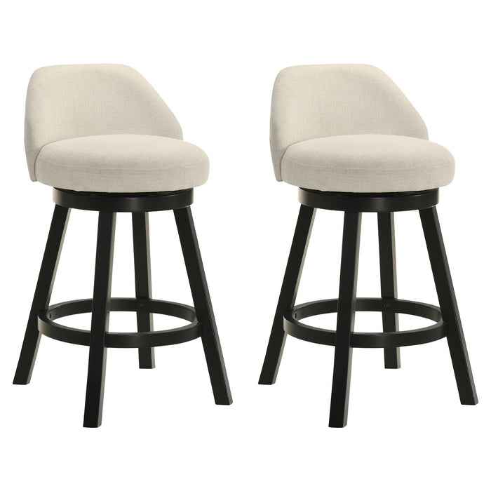 Erika - Modern Transitional Swivel Wood Counter Height Kitchen Bar Stool