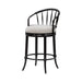 Luther - Commercial Grade Steel Frame Fabric Upholstered Swivel Counter Height Barstool