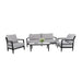 Outdoor Conversation Set With Chairs, Bench Sofa, Tables, Sunbrella Cushions