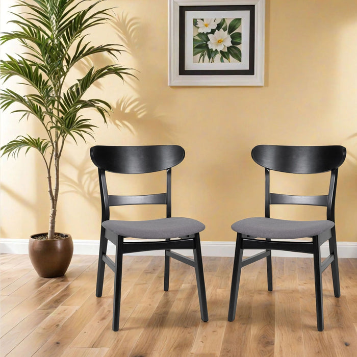 Dining Chair With Upholstered Seat - Dark Gray