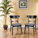 Dining Chair With Upholstered Seat - Dark Gray