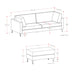 Ava - Mid Century Sofa With Ottoman Set