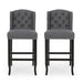 Vienna - Contemporary Fabric Tufted Wingback Counter Stools (Set of 2)