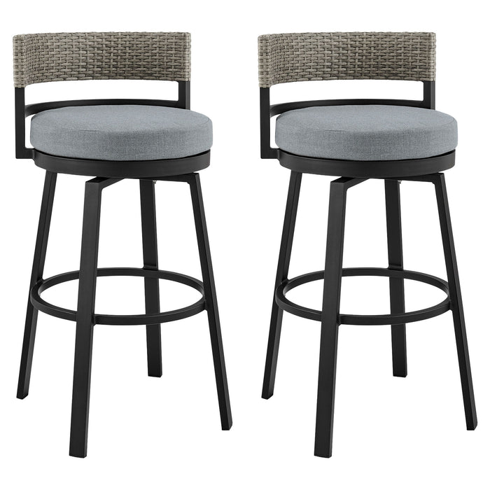 Encinitas - Outdoor Patio Counter Height Swivel Bar Stool Set