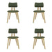 Jaguar - Curved Back Wood Dining Chair With Faux Leather Seat