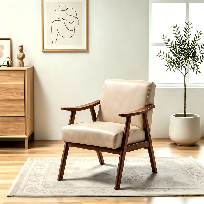 Accent Chair, Classic Mid Century Modern For Extra Seating
