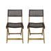 Bistro Foldable Chair With Wicker Backrest