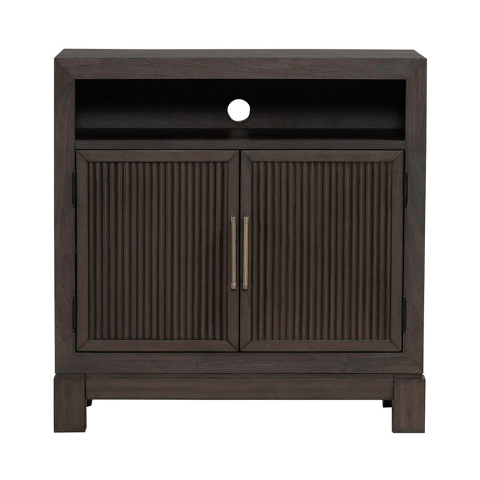 Modern Edge - Bedside Chest With Charging Station - Brown
