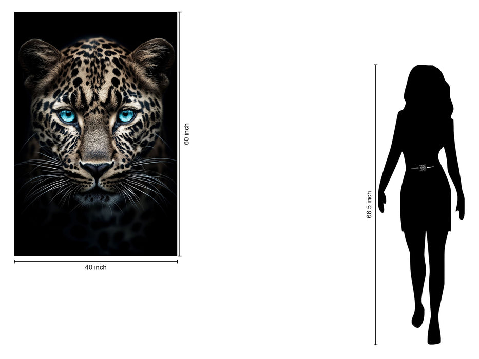 Azure Gaze Majesty - 40" x 60" Framed Wall Art