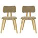 Jaguar - Curved Back Wood Dining Chair With Faux Leather Seat