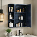 Bathroom Wall Storage Cabinet With Mirror And Adjustable Shelf, 6 Open Shelves