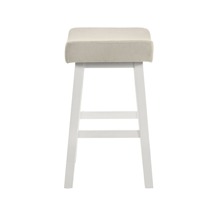 Lenon - Modern Farmhouse Wood Counter Height Kitchen Bar Stool