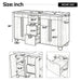 Double Sink Bathroom Vanity With Sinks, Soft Close Doors & 3 Drawers - Wood