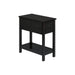 Accent End Table, 2 Tier, Narrow, Lamp, Storage Drawer, Charming Design