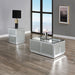 Noralie - 18" End Table With Faux Diamonds - Mirrored