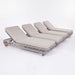 Outdoor Chaise Lounge & Wheels, 5 Position Adjustable Backrest