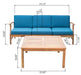 Perla - 3 Seater Sofa And Table Set