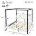 Modern Canopy Bed With Upholstery