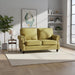 Loveseat Sofa With Nailhead Detail & Turned Legs, 2 Seater Upholstered Couch