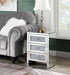 Noralie - 26" Accent Table With Faux Diamonds - Mirrored