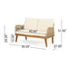 Hueber - Outdoor And Rope 4 Seater Chat Set With Cushions - Teak