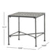 Outdoor Square Side Table With X Shaped Iron Frame - Black