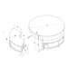 Rounded Storage Coffee Table With 3 Stools