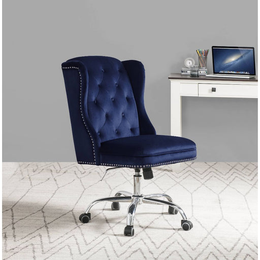 Jamesia - Office Chair - Midnight Blue Velvet Sacramento Furniture Store Furniture store in Sacramento