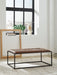 Junsor - Cocktail Ottoman - Brown / Black