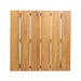 Outdoor Square Side Table With Slatted Top And Wood Frame - Teak
