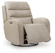 Motion-Max - Swivel Glider Power Recliner - Stonewash