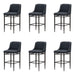 Marvin - Steel Frame Faux Leather Upholstered Bar Height Barstool